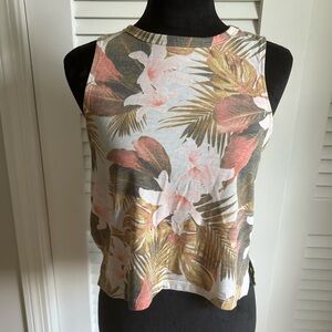 Floral Summer/Spring Cotton Sleeveless Tank Top - Multicolor